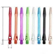 12pcs high quality aluminum dart shafts - stylish 2BA threads with solid color smooth surfaces for enhanced grip and durability