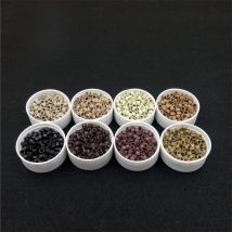 1000pcs  4.0mm  Aluminium Micro rings Beads Links with Screw  thread stick I  tip hair extensions tools 1# black