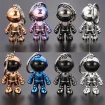 Handmade 3D Astronaut Space Robot Keychain Keyring for Men Fashion Car Accessory Spaceman Gift for Friend