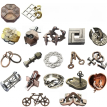 Lock Puzzles Classic IQ Metal Brain teaser Magic Baffling Puzzles Game Toys For Children Adults Funny Gifts Metal Puzzle