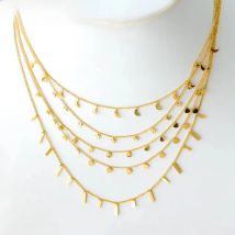 LUXUKISSKIDS Woman Collier бижутерия Golden Chains Necklaces Bohemia Star Heart Elegant Stainless Steel Jewelry Trendy