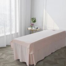 Corduroy Solid Bed Sheet for Beauty Salon, Massage Table Cover, SPA Table Cover, With/No Hole, King, Queen Size, 1Pc