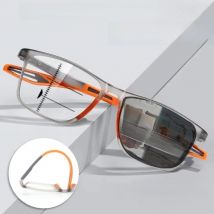 3in1 Photochromic Multifocal Reading Glasses Progressive Look Far And Near Eyeglasses Men Sport TR90 Frame Anti Blue Light Grade