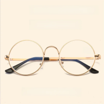 Gold Frame Metal Round Myopia Glasses With Degree Women Men Anti Blue Llight Short-sight Prescription Eyewear -1.0 -1.5 To -4.0