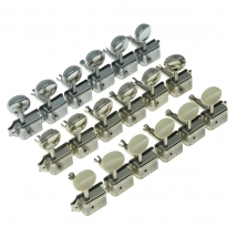 Wilkinson Deluxe 6 Inline Vintage Guitar Tuners with Split Shaft Guitar Tuning Pegs Machine Heads for Strat for Tele Guitars