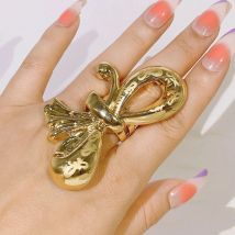 New Fashion Bran Butterfly Ladies Rings Engagement Adjustable Open Jewelry for Women Wedding Gift Gold Silver Color
