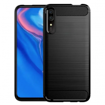 Luxury Case For Huawei P smart Z y9 prime 2019 Silicone Carbon Fiber Shockproof Back Cover for Honor 9X Premium Matte Phone Case