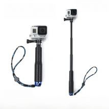 Extendable Pole Mini Selfie Stick Waterproof Monopod Blue for GoPro Hero13/12/11/10/9/8 Action Video Cameras Outdoor Photography