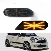 iJDM car Side Marker Lamps Amber LED Lights For MKII MINI Cooper R55 R56 R57 R58 R59 Dynamic Blinking Turn Signal LED Light 12V