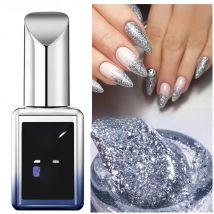 KODIES GEL Platinum Silver Glitter Top Coat Nails Gel Polish 15ML Semi Permanent UV Sparkle Shine Manicure Nail Salon Gel Finish