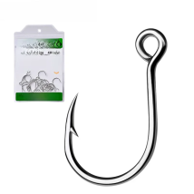 KATYUSHA 20pcs Big Eye Single Hooks 6-4-2-1-1/0-2/0-3/0 High Carbon Steel Fishing Hooks Barbed Sharp Fishhooks for Lure Pesca