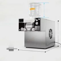 GZZT 60KG/24H Air-cooled Korean Snowflake Ice Machine Small Snow Continuous Cooled Milk Mango Bingsu Shaver Smoothie Crusher