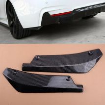 2Pcs Car Carbon Fiber Style Rear Bumper Lip Wrap Angle Splitter Diffuser Canard Fit For BMW F30 F31 F32 F33 F22