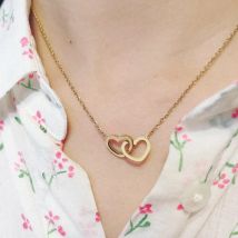 Elegant Stainless Steel Infinity Pendant Necklace with Custom Engraved Names & Date - Romantic Gift for Wife, Girlfriend, Women