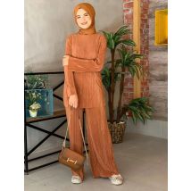 Ramadan Eid Mubarak muslim set Kaftan Abaya Dubai Turkey Hijab 2 Piece Sets  Dress Islam Clothing