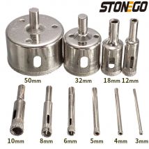 STONEGO 10 szt. Diamentowe wiertło z rdzeniem frez szkło marmurowe zestaw wierteł ceramiczne