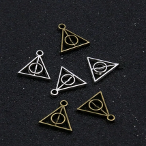 30pcs Geometric Charm Triangle Deathly Hallows Vintage Pendant For DIY Necklaces Fashion Men and Women Jewelry Accessories