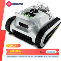 Seauto-aspiradora robótica para piscina, Robot de escalada en pared, limpiador automático de piscina, adecuado para paredes y suelos de 2000 pies cuadrados