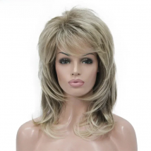 StrongBeauty Long Straight Synthetic Wigs Women Shaggy Layered Wig with Bangs Shoulder Length Natural Shags Soft Cosplay Hair