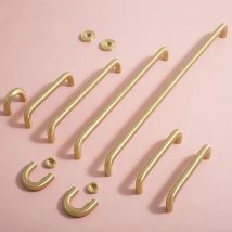 2.52"-15.74" Nordic Brass Long Furniture Handles Wardrobe Kitchen Cupboard Cloakroom Bedside Cabinet Handle Bedroom Accessories