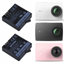 2Pcs 4.4v 1400mAH Xiaomi YI 4K Batteries  AZ16-1 battery for Original Xiaomi Yi 4K Action Camera Rechargeable Battery