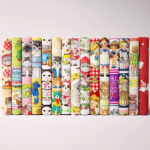 Cartoon Tomato Soup Girls Print Cotton Fabric Sew Clothes Dress Shirt Fabrics DIY Quilting Needlework Patchwork Material