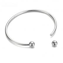 Wire Expandable Bangle Stainless Steel Adjustable DIY Charm Bangles Bead Can be Removed SL-021