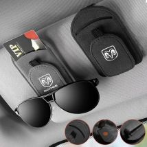 Magnetic Leather Car Visor Sunglasses Holder Ticket Card Clip for Dodge SXT DART Challenger RAM 1500 Journey Charger Avengr