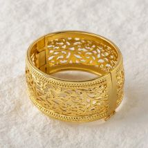 LUIZADA New Vintage Indian Women'S Bracelet African Wedding Luxury Gold Plated Bride Exquisite Lucky Bangle Jewelry