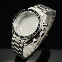 Multifunctional 39.7mm Speedmaster Case Suitable for Omg VK64 VK63 Quartz Movement Parts Fits 20mm Steel Band Case with Bezel
