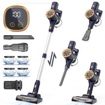 Aspiradora Vortisys N9 55KPA 350W, filtro 5 en 1, aspiradora inalámbrica de 55 minutos para alfombras y pelo de mascotas