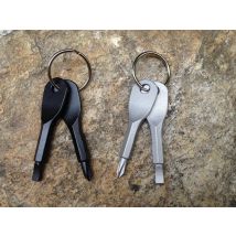 Outdoor Edc Portable Multifunctional Tool Stainless Steel Keychain Screwdriver Flathead Head Keyring Key Chain