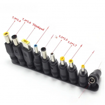 Universal for Notebook Laptop DC Power Charger Supply Adapter Tips Connector Jack to Plug Charging 1Set(10Pcs)