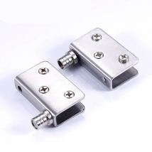 1/2/4pcs Glass Pivot Hinge Rotation Axis Stainless Steel Wine Cabinet Door for 5-8mm Glass Door Glass Pivot Clamps Door Hinges