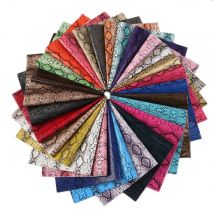 David accessories 20*33cm Pearl Snake Pattern Synthetic Leather DIY Bow Bag Phone Cover Material Faux Leather Fabric,1Yc8125