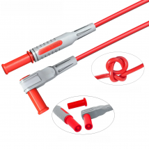 JXSINONE P1308B 18PCS Test Lead Kit 4MM Banana Plug To Test Hook  Replaceable Multimeter Probe Test Wire Probe Alligator Clip