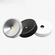 etrnLED Super Mini Spot Light 12V 1W Surface Mounted Led Panel Lamp Indoor for Closet Display Cabinet Dimmable Small Bulbs Black