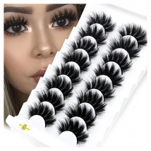 5/7/8 pairs 3D mink Lashes ,soft fluffy natural false eyelashes，individual eyelash extension, makeup tools lashes wholesale