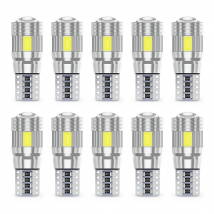 10PCS T10 W5W Super Bright LED Car Parking Lights WY5W 168 501 2825 Auto Wedge Turn Side Bulbs Car Interior Reading Dome Lamp