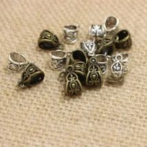 100pcs two color Hollow Carved Bail Beads 8*8*13mm