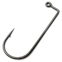 100pcs 9147 High Carbon Steel Fishhook Black 90 Degree Aberdeen Offset  Jig Fishing Barbed Hooks Size 8# To 6/0#
