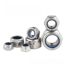 1/ 5/ 10/ 20pcs M2 M2.5 M3 M4 M5 M6 M8 M10 M12 M14 M16 M18 M20 M22 304 Stainless Steel Nylon Self-lock Hex Nuts Locknut DIN985