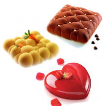60 Designs Silicone Cake Mold French Dessert Mousse Mould Round Heart Shaped Baking Forms Pan Kitchen Bakeware Tool