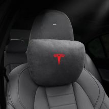 Suede Car Headrest Neck Support Seat Lumbar cushion Soft Neck Pillow Pad For Tesla Model 3 Model Y Model S Model X Accessories