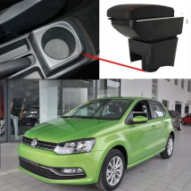 Arm Rest For Volkswagen VW Polo Armrest Box Central Store Content Storage Box Center console With Cup Holder Ashtray USB