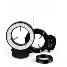 RF4 Microscope Adjustable 144 LED Lighting Industrial Binocular Stereoscopic Lens Magnifying Glass Ring Light Source