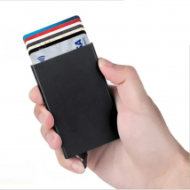 Rfid Smart Wallet Card Holder Metal Thin Slim Men Women Wallets Pop Up Minimalist Wallet Small Black Purse Vallet Walets for Men
