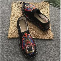 36-45 Men Casual Shoes Embroidered Sneakers Spring Autumn Loafers Chinese Style Flats Soft-soled Zapatillas Breathable Footwear