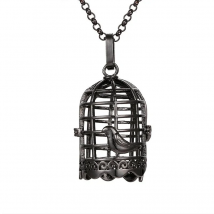 Mexico Chime 16MM Music Ball Bird Cage Pendant Vintage Women Necklace Sweater Chain Aromatherapy Essential Oil Lockets Jewelry