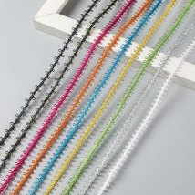 8MM Gold&Silver Trim Sewing Lace Colored Rope Braided Lace Ribbon Home Party Decoration DIY Clothes Curve Lace Accessories